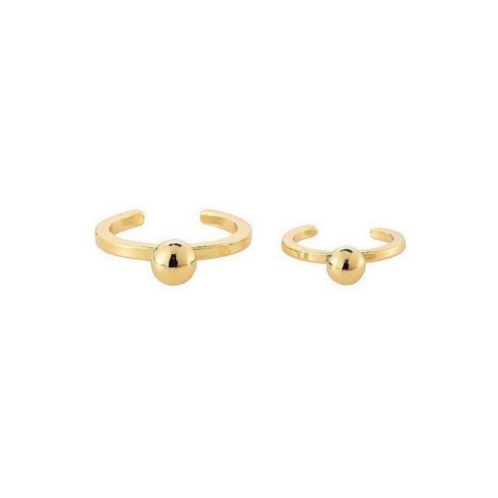 Stella Valle Be Bolder Ball Ring Set of 2 Gold